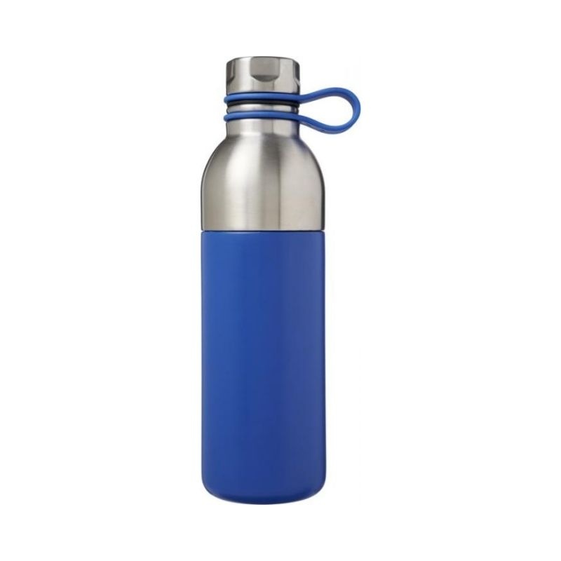 Logotrade promotional giveaway image of: Koln 590 ml copper vacuum insulated sport bottle, blue