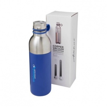 Logo trade promotional giveaways picture of: Koln 590 ml copper vacuum insulated sport bottle, blue