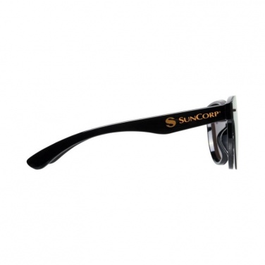 Logotrade promotional gift image of: Shield sunglasses with full mirrored lens, yellow