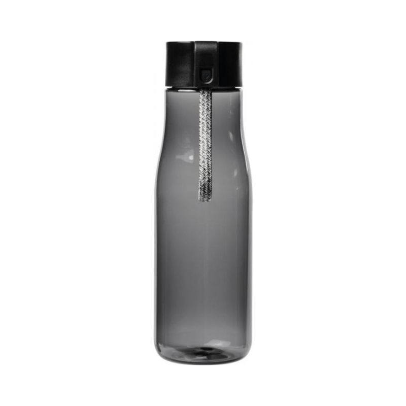 Logo trade corporate gifts image of: Ara 640 ml Tritan™ sport bottle with charging cable, smoked