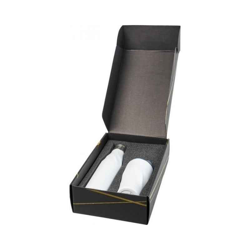 Logotrade promotional item picture of: Hugo copper vacuum insulated gift set, white
