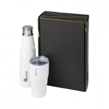 Logotrade promotional item picture of: Hugo copper vacuum insulated gift set, white