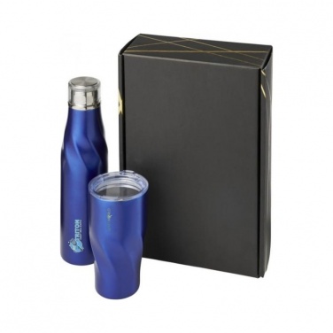 Logotrade advertising products photo of: Hugo copper vacuum insulated gift set, blue