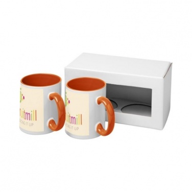 Logotrade business gifts photo of: Ceramic sublimation mug 2-pieces gift set, orange