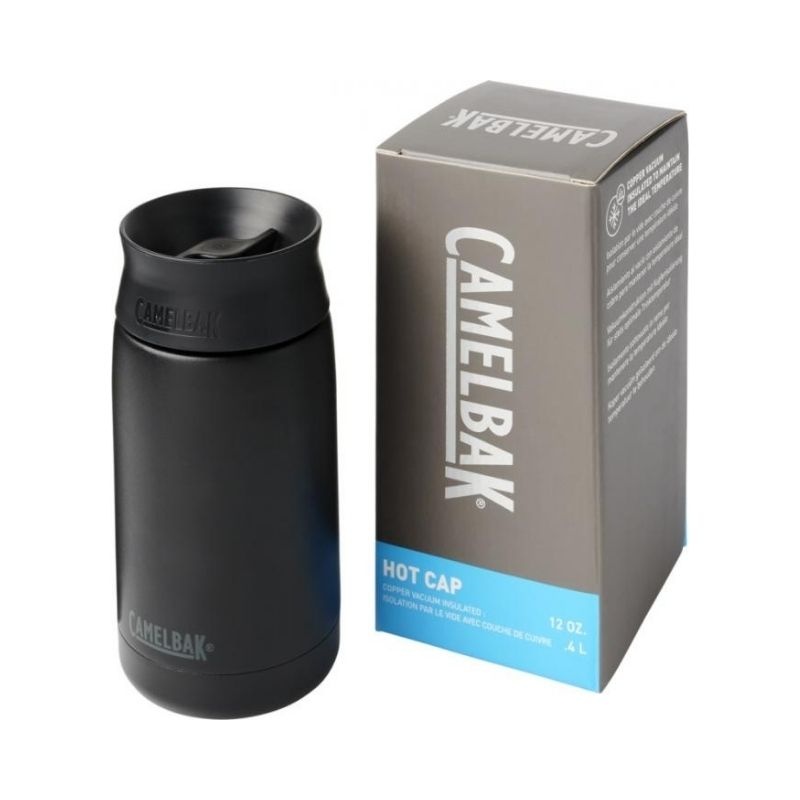 Logo trade promotional giveaway photo of: Hot Cap 350 ml copper vacuum insulated tumbler, black