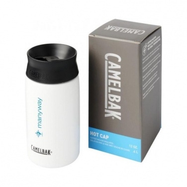 Logotrade promotional giveaway image of: Hot Cap 350 ml copper vacuum insulated tumbler, white