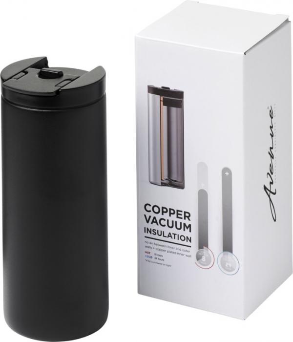Logo trade promotional gifts image of: Lebou 360 ml copper vacuum insulated tumbler, black