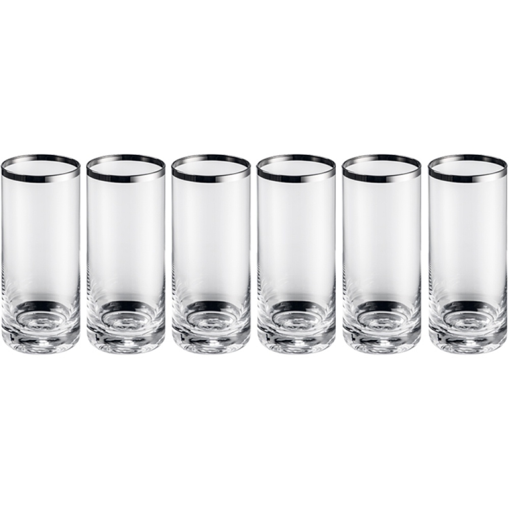 Logo trade promotional items picture of: Set of 6 tall drinking glasses, mouth-blown