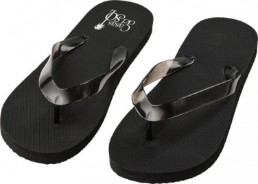 Logo trade promotional giveaways picture of: Railay beach slippers (L), black