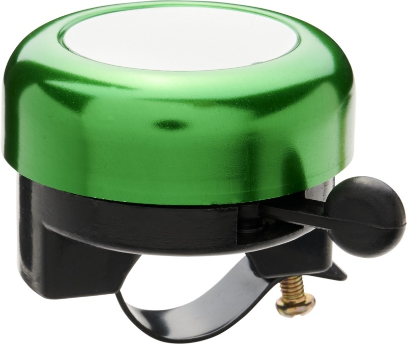 Logo trade promotional giveaway photo of: Tringtring aluminium bicycle bell, green