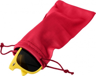 Logo trade promotional giveaways picture of: Clean microfibre pouch for sunglasses, red
