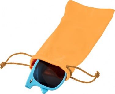 Logotrade promotional merchandise photo of: Clean microfibre pouch for sunglasses, neon orange