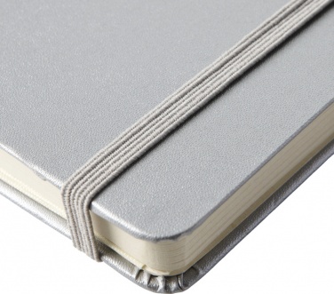 Logo trade promotional items picture of: Executive A4 hard cover notebook, silver