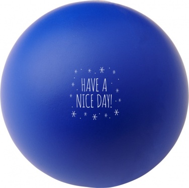 Logo trade promotional merchandise image of: Cool round stress reliever, royal blue