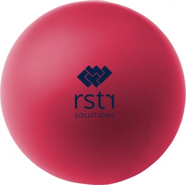 Logo trade promotional gift photo of: Cool round stress reliever, magenta