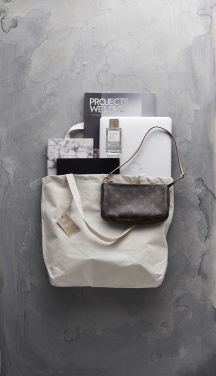 Logotrade corporate gift picture of: Canvas bag GOTS, off-white