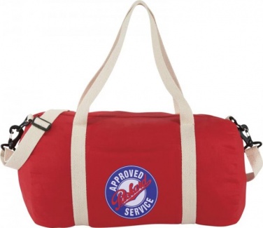 Logotrade promotional merchandise image of: Cochichuate cotton barrel duffel bag, red