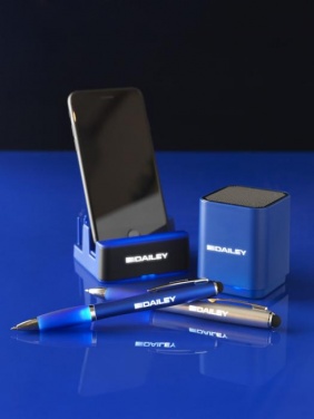 Logotrade business gift image of: Beam light-up Bluetooth® speaker, royal blue