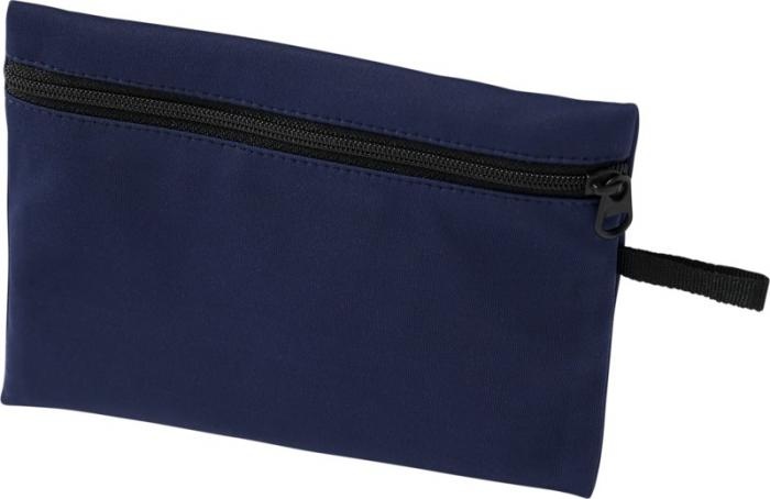 Logo trade promotional items image of: Bay face mask pouch, navy