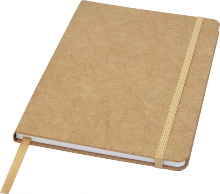 Logo trade promotional gift photo of: Breccia A5 stone paper notebook, brown