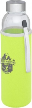 Logo trade corporate gifts image of: Bodhi 500 ml glass sport bottle, lime green