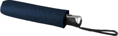 Logotrade promotional giveaway image of: 21.5" Alex 3-Section auto open and close umbrella, dark blue - silver