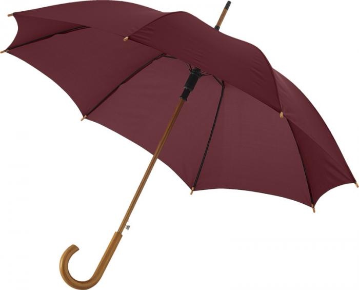 Logotrade advertising products photo of: Kyle 23" auto open umbrella wooden shaft and handle, brown