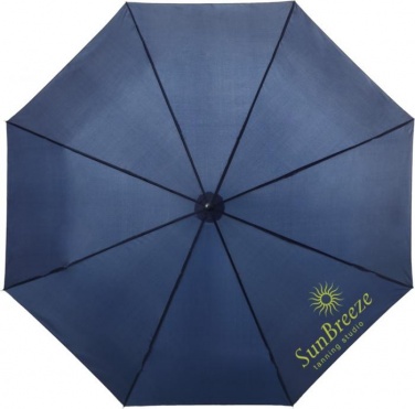 Logo trade corporate gift photo of: 21,5'' 3-section Ida Umbrella, navy blue