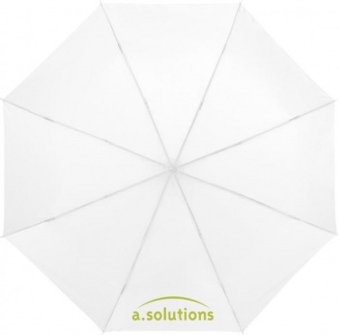 Logo trade promotional merchandise image of: Ida 21.5" foldable umbrella, white