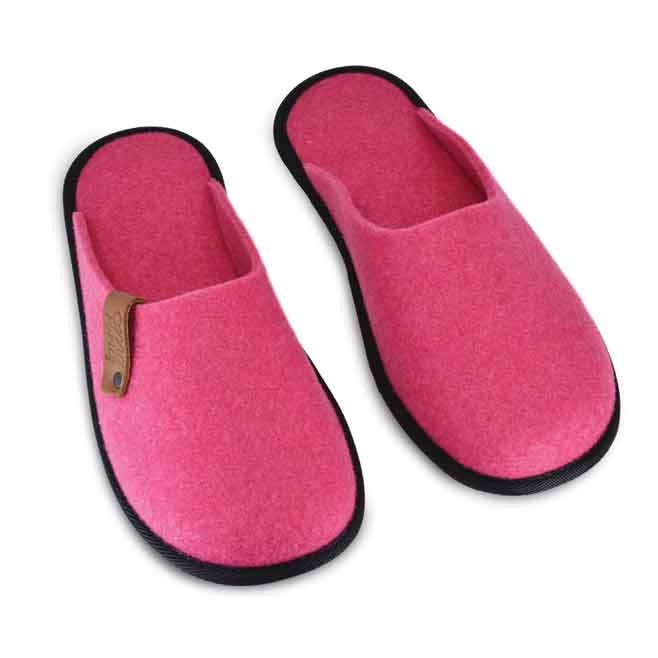 Logo trade promotional merchandise picture of: Recycled rPET plastic slippers, pink
