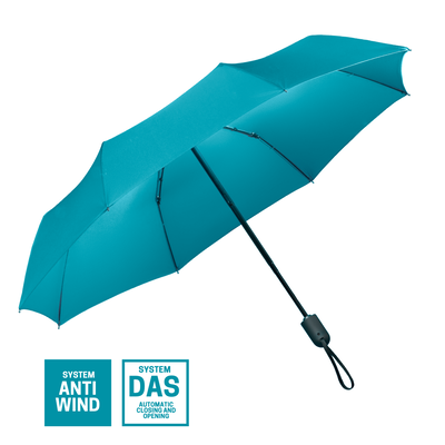 Logotrade promotional giveaway image of: Full automatic umbrella Cambridge, turquoise