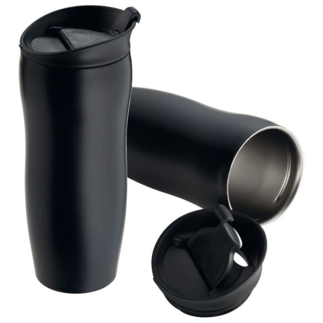 Logo trade business gift photo of: Drinking mug 'Beringen'  color black