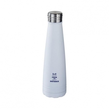 Logo trade promotional items image of: Duke vacuum insulated bottle, white