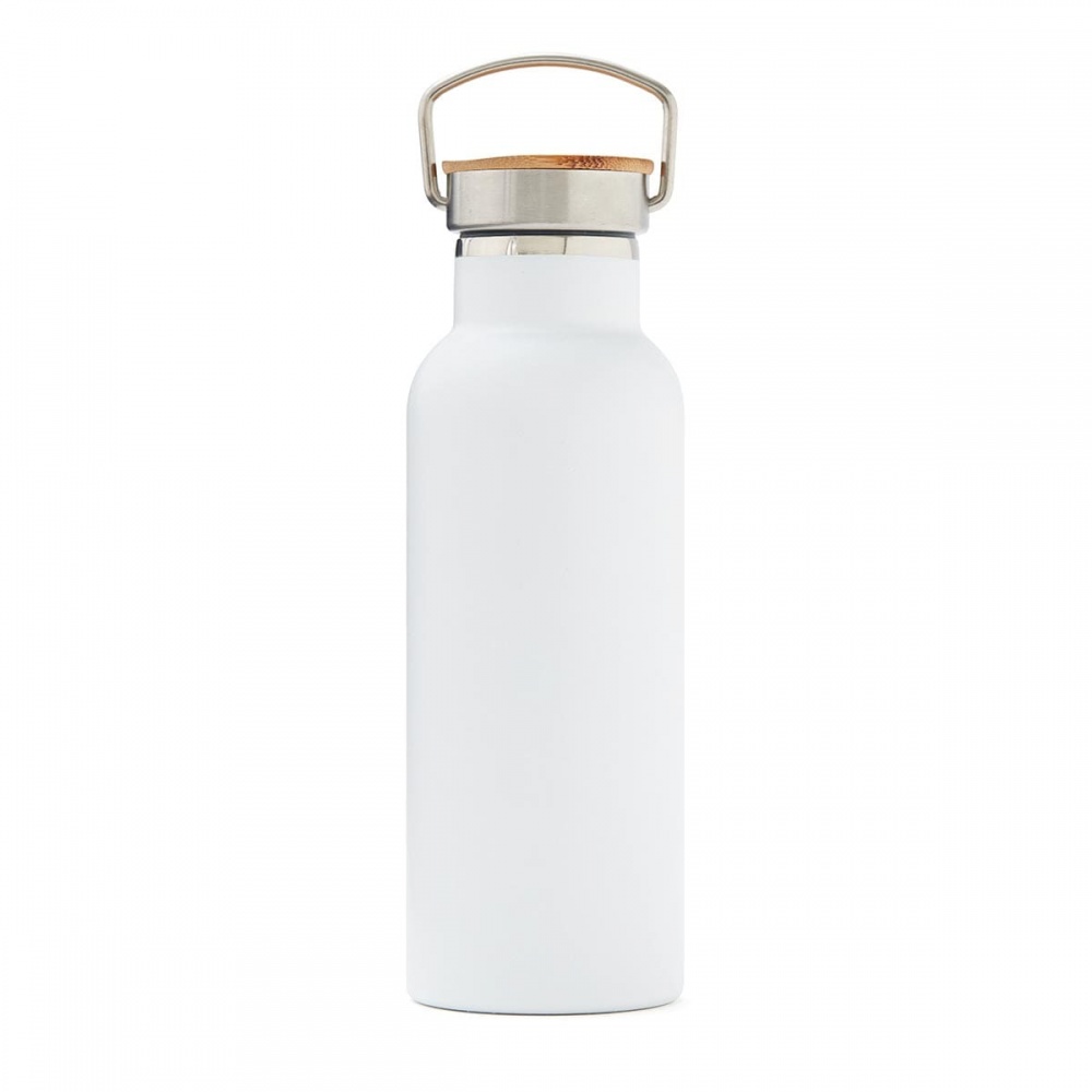 Logo trade promotional gifts image of: Miles insulated bottle, white