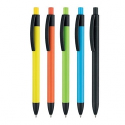 Logo trade corporate gifts image of: Pen, soft touch, Capri, yellow