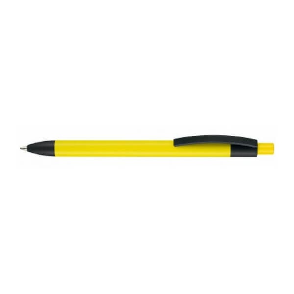 Logo trade promotional gift photo of: Pen, soft touch, Capri, yellow