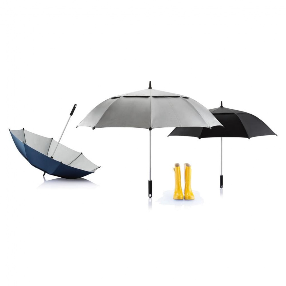 Logo trade advertising products picture of: 1. Hurricane storm umbrella, black