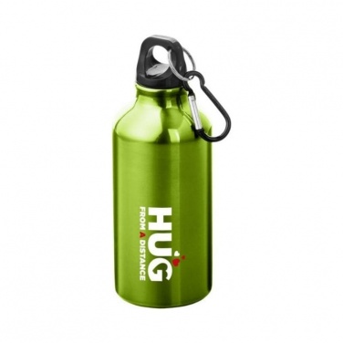 Logotrade promotional product picture of: Oregon drinking bottle with carabiner, green