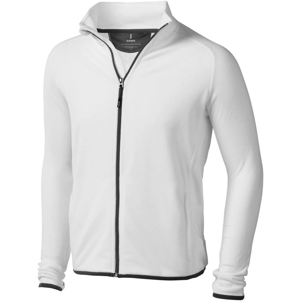 Logotrade promotional gifts photo of: Brossard micro fleece full zip jacket, white
