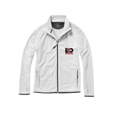 Logotrade promotional gift image of: Brossard micro fleece full zip jacket, white