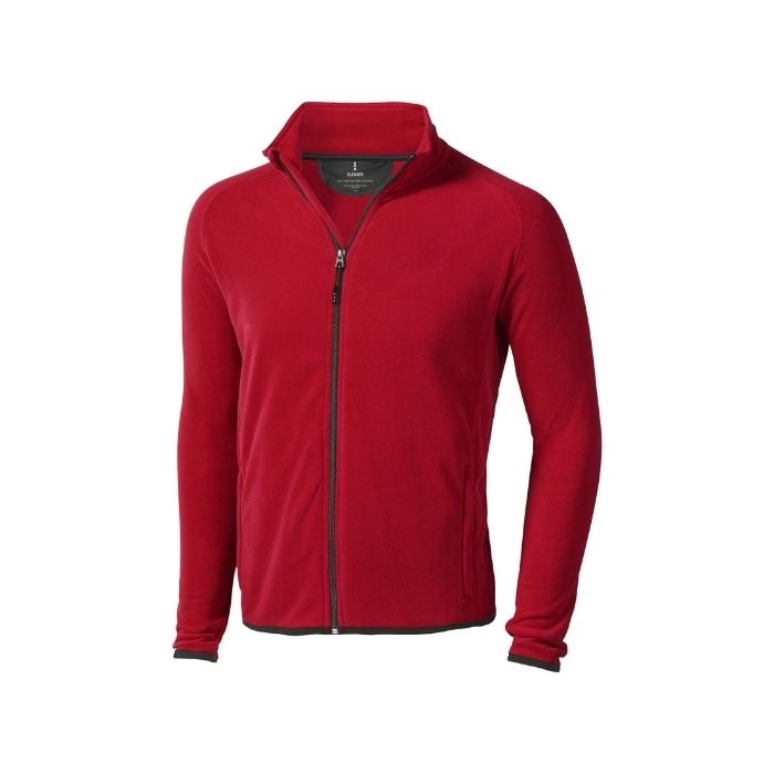 Logo trade promotional merchandise picture of: Brossard micro fleece full zip jacket, red