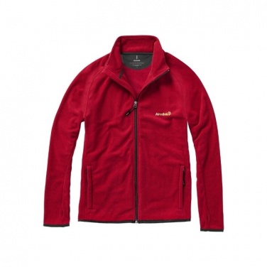 Logo trade corporate gifts picture of: Brossard micro fleece full zip jacket, red