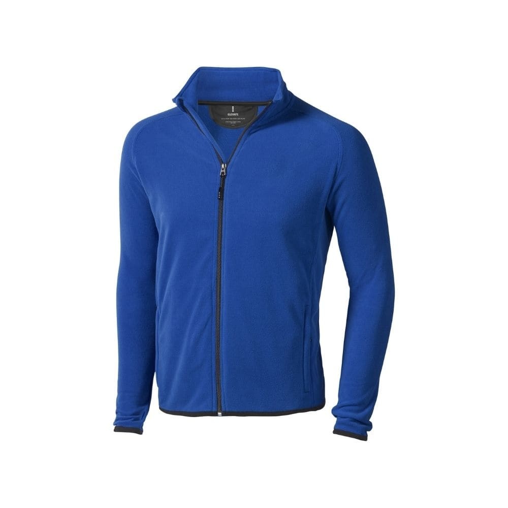 Logo trade promotional gifts picture of: Fleece Brossard micro fleece full zip jacket, blue