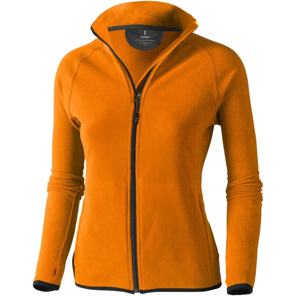 Logo trade promotional items image of: Brossard micro fleece full zip ladies jacket, orange