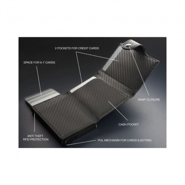 Logo trade corporate gifts image of: Stylish Carbon RFID Card Pocket