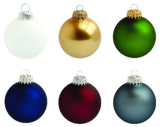 Logo trade advertising products image of: Christmas ball with 1 color logo 7 cm