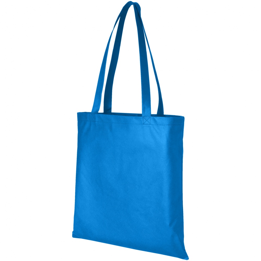 Logo trade promotional items image of: Large Zeus non woven convention tote, blue