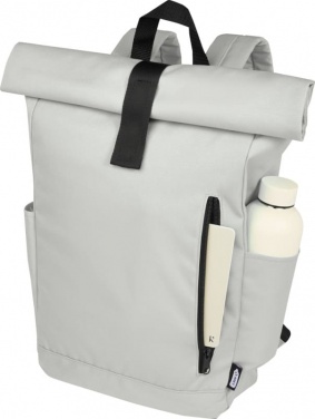 Logotrade promotional product image of: Cool Byron 15.6" roll-top backpack 18L, light grey