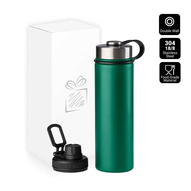 Logotrade advertising product picture of: Nordic Thermal Mug, 650 ml, with 2 lids, green