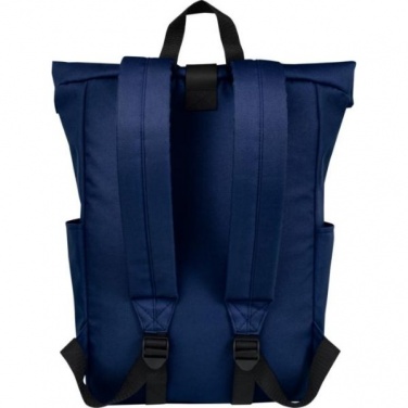 Logo trade promotional giveaway photo of: Cool Byron 15.6" roll-top backpack 18L, dark blue